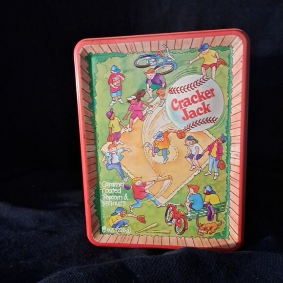 1994 Limited Edition Cracker Jack Baseball Tin Vintage 3x6x8 - Picture 1 of 7